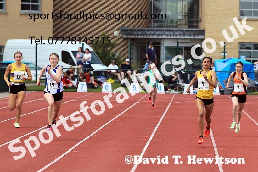 Womens Under-17s 300 metres, 2022 Northern Inter Counties U17s and U15s Track and Field, York, Thursday, June 2nd. Photo: David T. Hewitson/Sports for All Pics